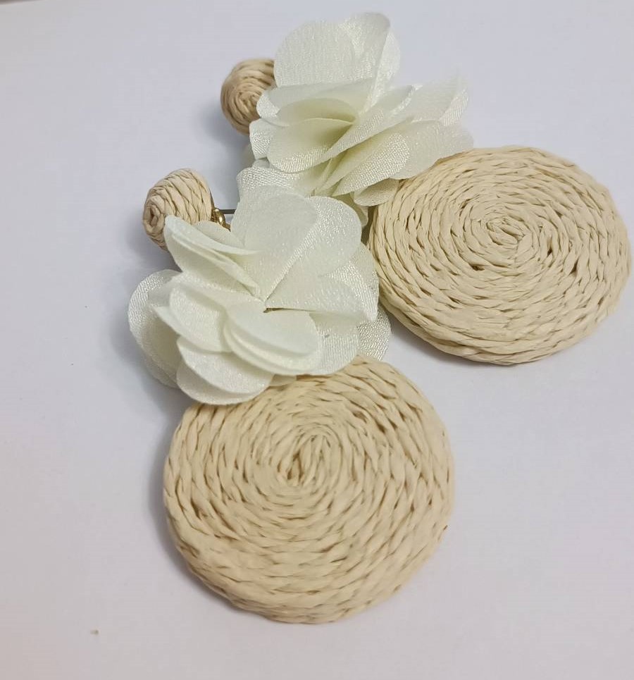 گوشواره حصیری آویزی مدل تابستونه