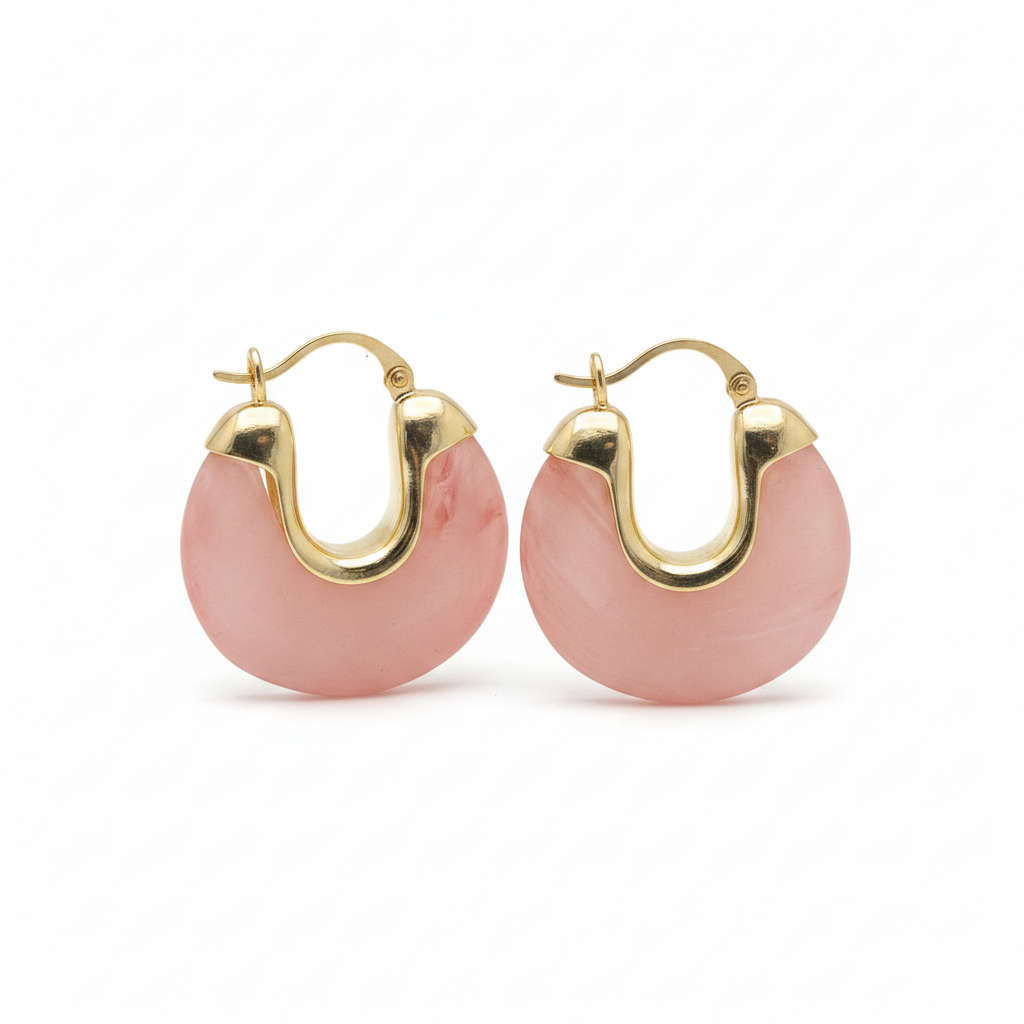 گوشواره حلقه ای رزین